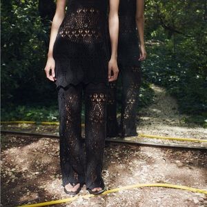 Nwt Zara Open knit pants size medium